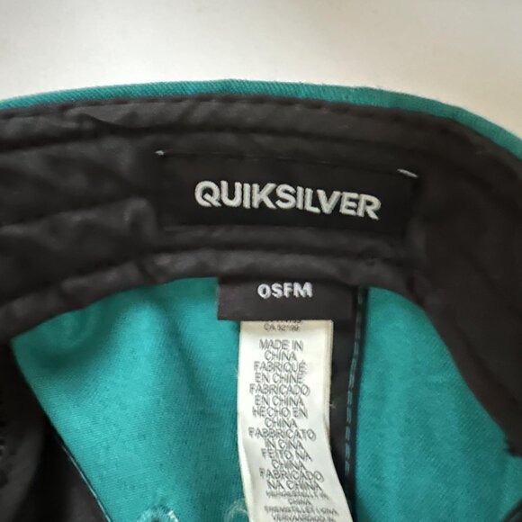 Quiksilver Baseball Hat Snapback Cap Skate Surf Blue Gray One Size Cotton Blend - Picture 10 of 13